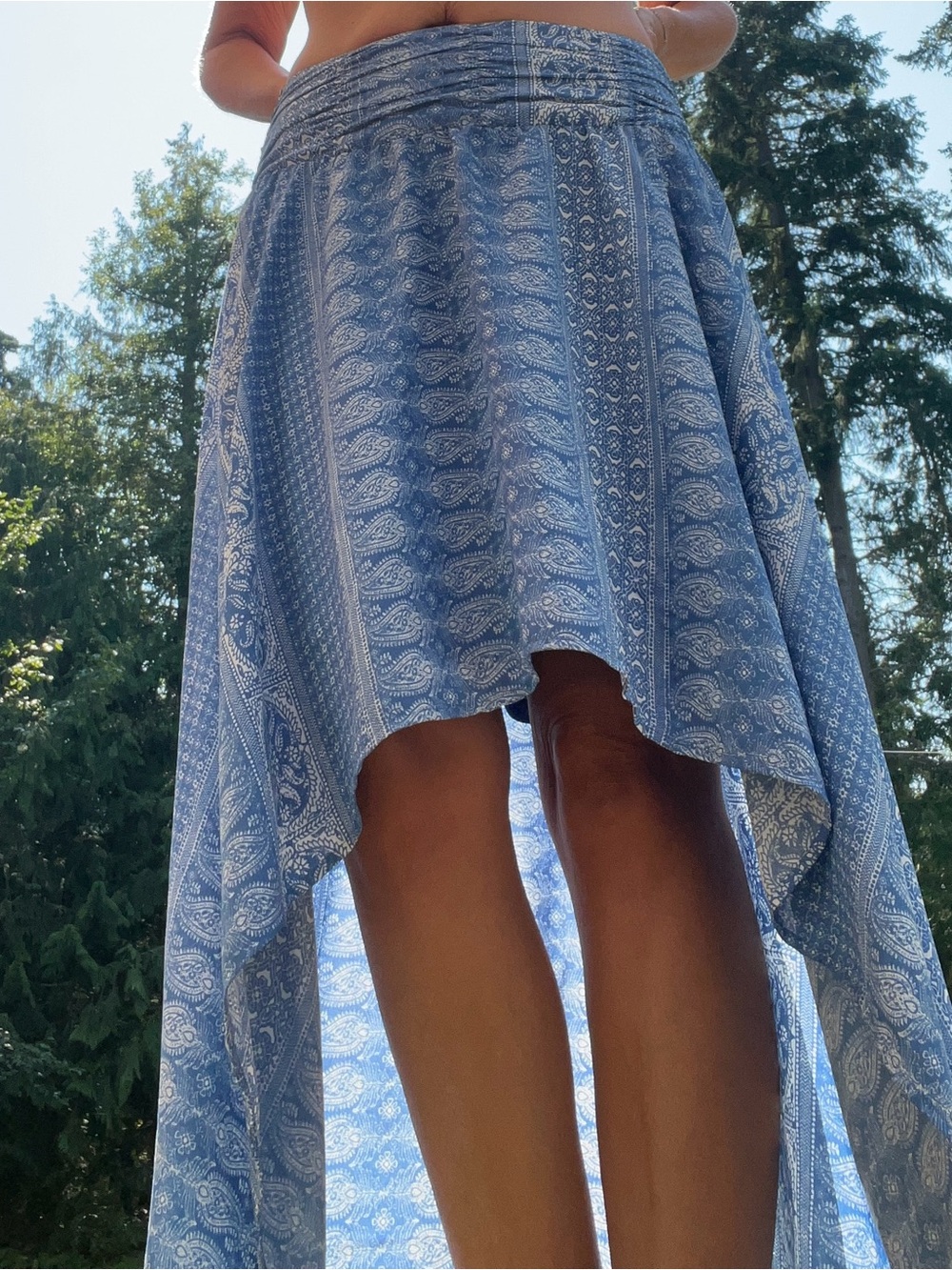 Ariat Blue Paisley Panel Maxi Skirt - Picture 8 of 9